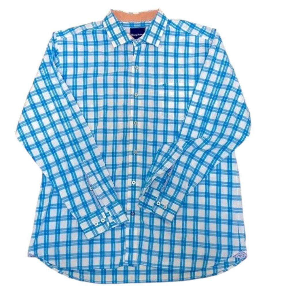 Vintage Tommy Bahama Blue Plaid Button Down | Sz: M |‎ NWOT